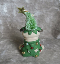 Load image into Gallery viewer, Pug dressed as a Christmas tree Hand sculpted Clay Collectible
