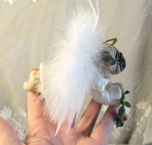 Load image into Gallery viewer, Christmas Angel Pug Ornament Hand sculpted Clay Collectible