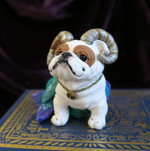 Capricorn English Bulldog Hand Sculpted Collectible