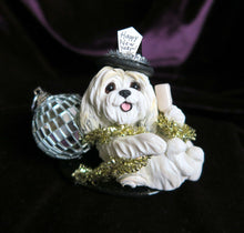 Load image into Gallery viewer, Happy New Year Havanese Hand Sculpted Collectible