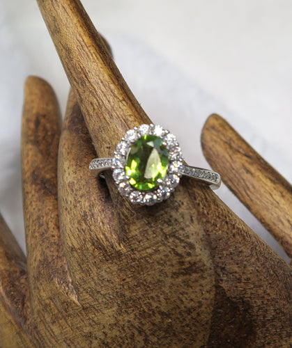 Sterling Silver Peridot Gemstone Ring