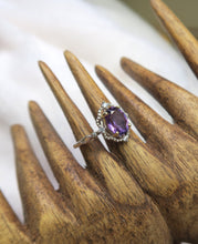 Load image into Gallery viewer, Sterling Silver Amethyst Gemstone Ring