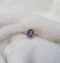 Load image into Gallery viewer, Sterling Silver Amethyst Gemstone Ring