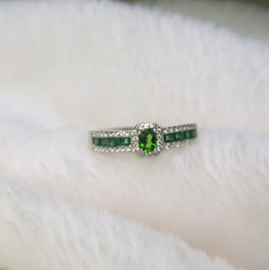 Sterling Silver Green Tourmaline Gemstone Ring