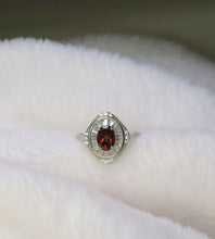 Load image into Gallery viewer, Sterling Silver Garnet Gemstone Ring