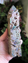 Load image into Gallery viewer, Aura Coated Sphalerite Tower with tons of Druzy Sparkle