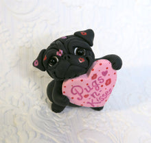 Load image into Gallery viewer, Valentine Pugs-n-Kisses Hand Sculpted Collectible