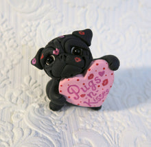 Load image into Gallery viewer, Valentine Pugs-n-Kisses Hand Sculpted Collectible