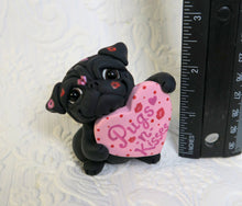 Load image into Gallery viewer, Valentine Pugs-n-Kisses Hand Sculpted Collectible