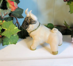 Taurus Pug Hand Sculpted Collectible