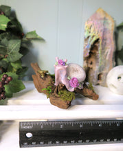 Load image into Gallery viewer, Snail Sculpture Sphere Holder Hand Scuplted Clay &amp; Crystal Collectible