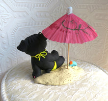 Load image into Gallery viewer, Sun Bathing Bikini Beach Babe Pug Sculpture