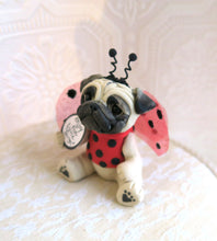 Load image into Gallery viewer, Little Ladybug &quot;ladyPug&quot; Hand sculpted Clay Collectible