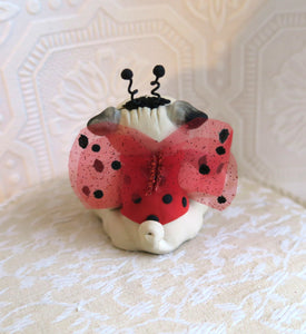 Little Ladybug "ladyPug" Hand sculpted Clay Collectible