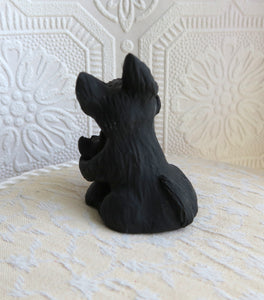 Scottish Terrier adult and pup HUGS hand sculpted Collectible
