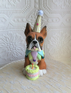 Birthday Boxer Hand sculpted Collectible