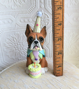 Birthday Boxer Hand sculpted Collectible