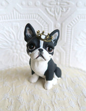 Load image into Gallery viewer, A Royal Boston Terrier Hand sculpted Clay Collectible