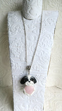 Load image into Gallery viewer, Shih Tzu Love &amp; Energy Heart Stone pendant necklace
