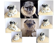 Load image into Gallery viewer, Dog Memorial, YOUR Pet Angel with Wings and Halo on cloud Keepsake portrait CUSTOM sculpture - Furever Clay