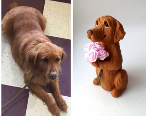 YOUR CUSTOM Dog portrait sculpture in polymer clay - Furever Clay