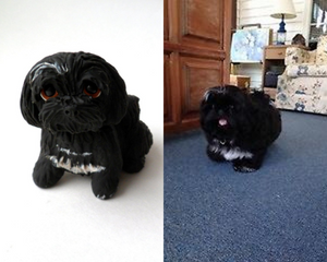 YOUR CUSTOM Dog portrait sculpture in polymer clay - Furever Clay