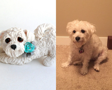 Load image into Gallery viewer, YOUR CUSTOM Dog portrait sculpture in polymer clay - Furever Clay