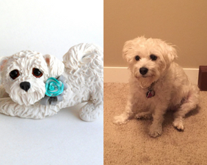 YOUR CUSTOM Dog portrait sculpture in polymer clay - Furever Clay